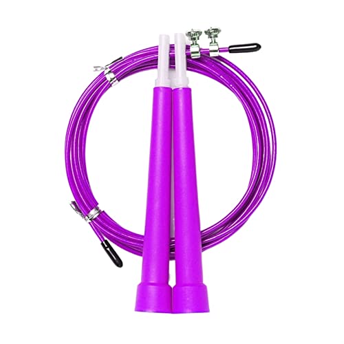 ZXSXDSAX Springseil Steel Wire Skipping Adjustable Jump Rope Fitness Equipment Exercise Workout Meters Speed Training Home Fit(Purple) von ZXSXDSAX