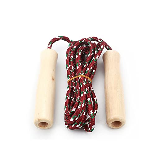 ZXSXDSAX Springseil Wood Handle Jump Rope Children Sports Training Skipping Ropes Home Fitness Workout Sports Wire Speed Strap Exercise Equipment von ZXSXDSAX