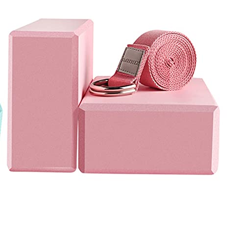 ZXSXDSAX Yoga-Block EVA Yoga Block Set Exercise Workout Fitness Brick Bolster Stretch Belt Aid Gym Training Body Shaping Fitness Equipment(Pink) von ZXSXDSAX