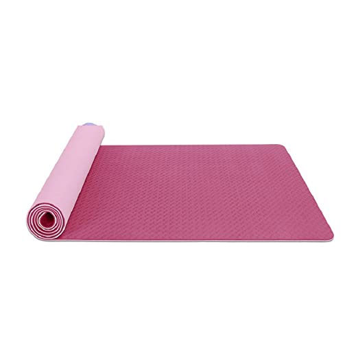 ZXSXDSAX Yogamatte Tpe Yoga Mat Custom Thickened Widened Non-slip Female Fitness Beginner Home Skipping Rope Soundproof Yoga Mat(Pink) von ZXSXDSAX
