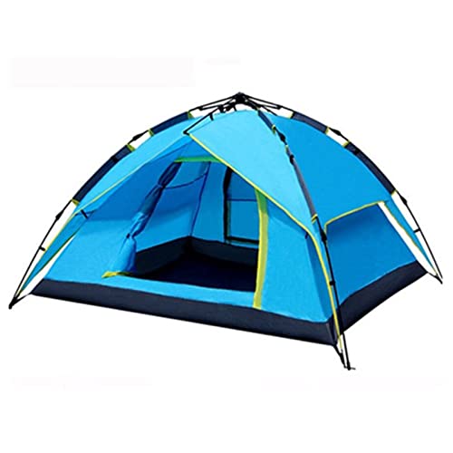 ZXSXDSAX Zelte 3-4 Personen Hydraulische automatische Campingzelt Doppelschicht Instant Setup Outdoor Family Family Zelt Tragbare Rucksackzelt Zelt zum Wandern(Blue) von ZXSXDSAX
