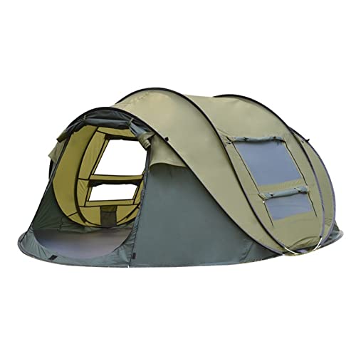 ZXSXDSAX Zelte Automatisches Pop-upzelt, 3-4 Person Outdoor Instant Setup Zelt 4 Saison Wasserdichtes Zelt zum Wandern, Camping, Reisen(Olive) von ZXSXDSAX