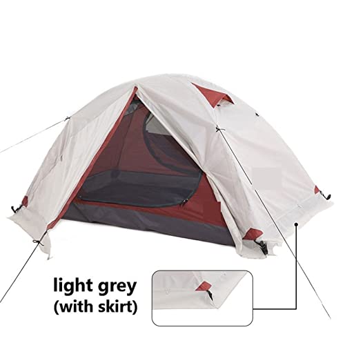 ZXSXDSAX Zelte Backpacking Tent Outdoor Camping Season Winter Skirt Tent Double Layer Waterproof Hiking Survival(Grey 4 Season 2P) von ZXSXDSAX