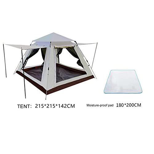 ZXSXDSAX Zelte Outdoor Automatic Quick Open Tent Rainfly Waterproof Camping Tent Family Outdoor Instant Setup Tent with Carring Bag(White) von ZXSXDSAX