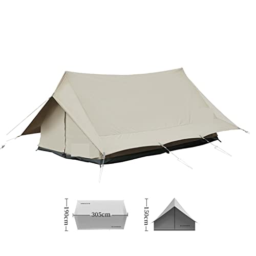 ZXSXDSAX Zelte Outdoor Camping Cotton Double Peak Tent Rain-Proof Large Space Breathable Tent(Birch White) von ZXSXDSAX