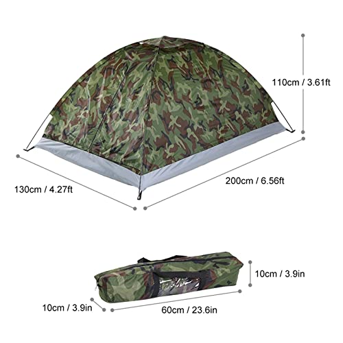 ZXSXDSAX Zelte Single Layer Ultralight Camping Tent Portable Tent Coating for Outdoor Beach Ultralight Camping Tent(Camouflage 2 People) von ZXSXDSAX