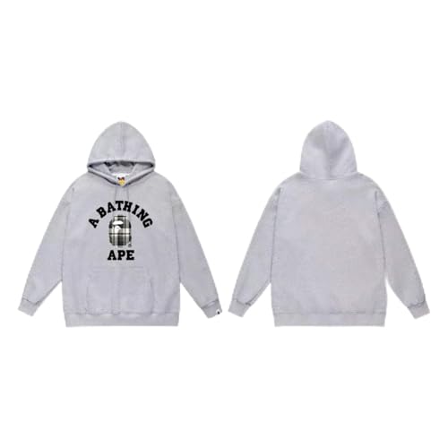 ZXZUCVE Herbst Und Winter BAP Kapuze Affenkopf Gedruckt Wolle Hoodie Männer Und Frauen Große Größe Plüsch Paar Casual Jacke-color08||S von ZXZUCVE