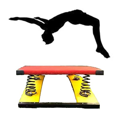 ZYDZ Gymnastik-Springbrett, integriertes Feder-Hartholz-Gymnastik-Springbrett, Federpedal, robustes gebogenes Sprungbrett (4 x 60 x 120 cm) von ZYDZ