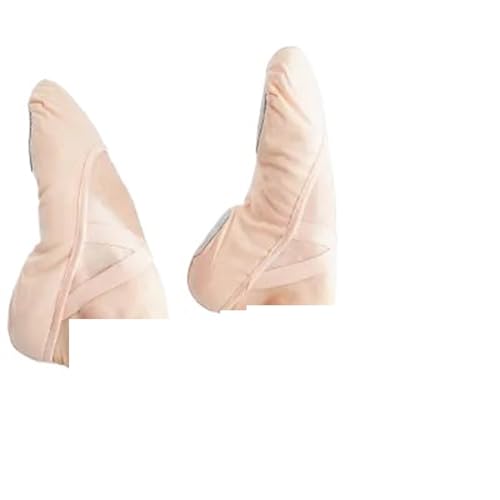 ZYFHYU Ballet Slippers Ballettschuhe for Mädchen und Frauen, Gymnastikschuhe, Geteilte Sohle, Ballettschuhe, Canvas-Ballerinas, Kinder, Übungstanzschuhe(Pink,42) von ZYFHYU