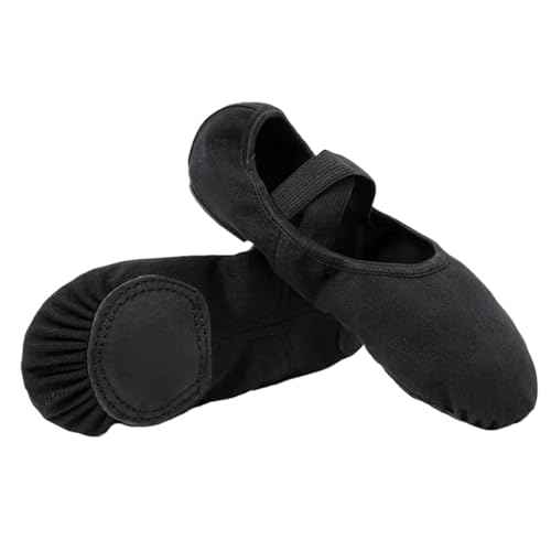 ZYFHYU Ballet Slippers Weiß Schwarz Erwachsene Kinder Kinder Professionelle Volle Elastische Tuch Ballett Tanz Schuhe Yoga Moderne Tanzen Schuh(Black,32) von ZYFHYU