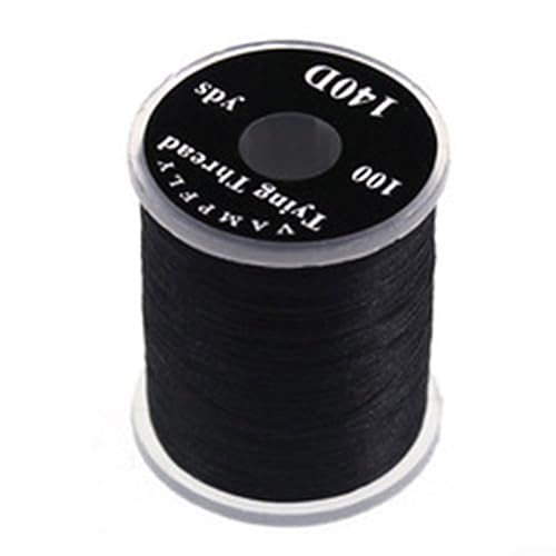 100m Fliegenbinden Faden Bindungsschnur Durable Polyester Angeln Zubehör Tackle - Schwarz 100m Fliegenbinden Faden Bindungsschnur Durable Polyester Angeln Zubehör Tackle - Schwarz von ZYNCUE
