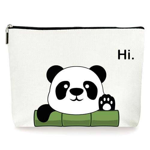 ZYQFN Panda-Make-up-Tasche, Panda-Geschenk, beste Geschenkidee für Panda-Liebhaber, Reise-Kulturbeutel, lustiges Geburtstags- und Weihnachtsgeschenk für Freunde, Teenager, Mädchen, Tochter, Ehefrau, von ZYQFN