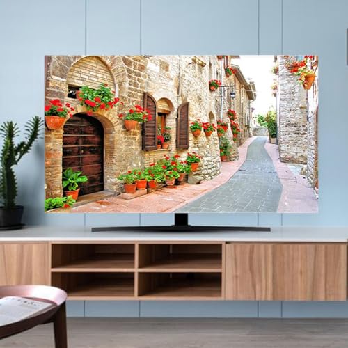 Schutzhülle Fernseher Outdoor TV-Abdeckung Staubschutztuch 32-80 Zoll Haushalt Hängender Desktop Gebogener TV Universal Für Flache/Gekrümmte TV-Bildschirme A,32in von ZYREHAW