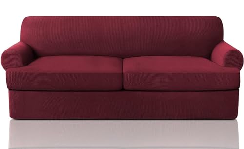 Sofabezüge, Stretch-Couchbezüge Für T-Kissen, Sofabezüge, Weiche Sofabezüge, Möbelbezüge Couch Bezug Couchdecke Überwurf Sofahusse Sofagarnituren Sofabezug 2 Sitzer E,2-Sitzer von ZYREHAW