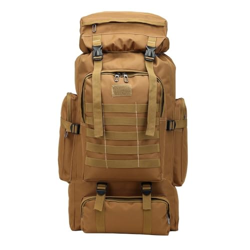 Wander Camping Rucksack, 80L Wasserdichter Rucksack Für Die Überlebensjagd, Taktischer Rucksack Für Männer Und Frauen, Notfallrucksack, Rucksack Outdoor Für Reisen Trekking Klettern A von ZYREHAW