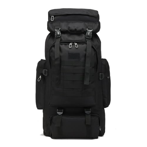 Wander Camping Rucksack, 80L Wasserdichter Rucksack Für Die Überlebensjagd, Taktischer Rucksack Für Männer Und Frauen, Notfallrucksack, Rucksack Outdoor Für Reisen Trekking Klettern F von ZYREHAW