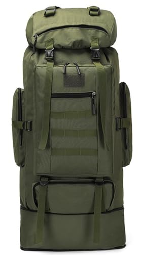 Wanderrucksack, Großer Campingrucksack, 70-100L Erweiterbarer Wasserdichter Rucksack, Backpacker Rucksack Überlebensausrüstung Jagdrucksack Militärischer Taktischer Rucksack B von ZYREHAW