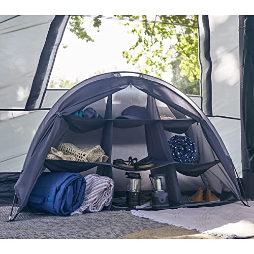 Campingschuhe Aufbewahrungsorganisator 9-Shelf Tent & RV Camping Organizer mit Reißverschlussklappe und 9-Shelf-Aufbewahrung, 210d Oxford-Stoff-RV-Schuhorganisator für Ihre Campingausrüstung und von ZYSKABQ