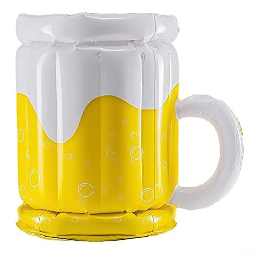 ZYWUOY Aufblasbarer Eiskübel, großer Bierglas-Form, Getränkekühler, Bierkühler für Strand, Pool, Partyzubehör, 44 x 32 cm ZYWUOY Aufblasbarer Eiskübel, großer Bierglas-Form, Getränkekühler, Bierkühler für Strand, Pool, Partyzubehör, 44 x 32 cm von ZYWUOY