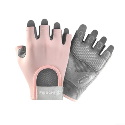 ZYWUOY Geeignet für Radfahren, Fitness und mehr. Damen-Yoga-Sporthandschuhe mit rutschfestem Design (Rosa, Größe M) von ZYWUOY