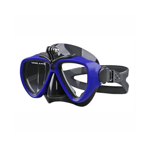 Taucherbrille für Erwachsene Premium-Tauchmaske for Erwachsene mit Kamerahalterung, beschlagfreiem, gehärtetem Glas und auslaufsicherer Tauchmaske Tauchermaske Taucherbrille ( Color : 02 ) von ZYYANSHOP