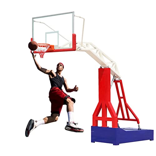 Basketballkörbe Kinder Großer Basketballkorb for Jugendliche Und Erwachsene.Standard-Basketballrahmen for Heim- Und Outdoor-Trainingsspiele.Aluminium-Basketballbrett Und Stabile Basis.5,9 X 3,44 Fuß von ZYYWX