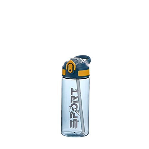 ZZDH Trinkflasche Sport Sport Wasserflasche Outdoor-Tasse mit Strohhalsten Tragbare Saft-Glas-Deckel Camping Wasser Trinkbecher Leck-Proof Cup Geeignet für Fitness, Outdoor-Sport von ZZDH