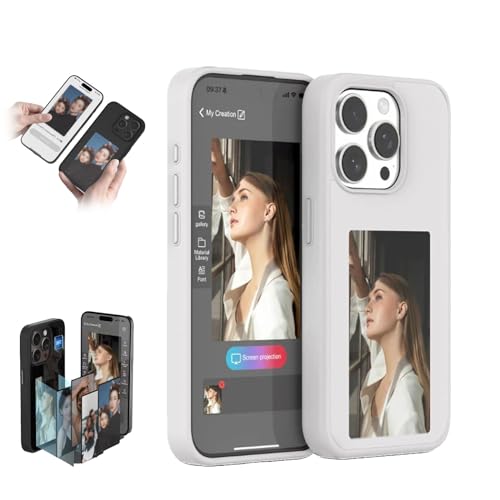 ZZLLOP Photo Ink Case, Smart Ink Phone Case, Long-Lasting Imaging Display Photos, for iPhone 13/14/15 Pro Max Black (15 Pro Max,White) von ZZLLOP