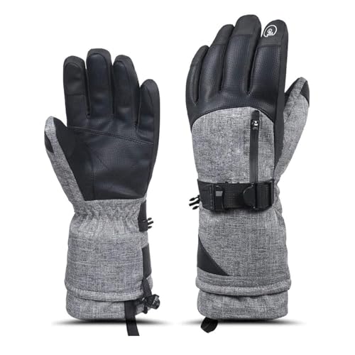 ZZTWER Winterhandschuhe für den Winter, wasserdichte Handschuhe mit Touchscreen, warme Schneemobil-Handschuhe, Skihandschuhe zum Laufen, Radfahren und Fahren, kaltes Wetter von ZZTWER