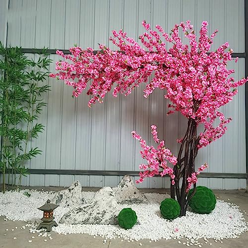 Japanischer künstlicher Kirschblütenbaum, große Simulationspflanze, Wunschbaum, handgefertigte Seidenblume für Büro, Schlafzimmer, Wohnzimmer, Party, DIY, Hochzeitsdekoration, 1,8 x 1 m/5,9 x 3,2 Fuß von ZZZTSM