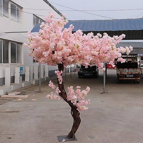 Künstlicher Kirschblütenbaum, Wunschbaum, handgefertigt, gefälschte Sakura-Seidenblume, für drinnen und draußen, Gärten, Einkaufszentrum, Hotel, Hochzeitsdekoration, Landschaftsbau, 2,5 x 2 m/8,2 x von ZZZTSM