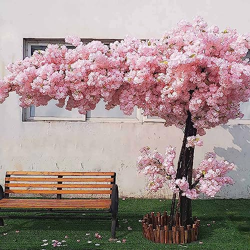 ZZZTSM Künstliche Bäume, künstlicher Kirschblütenbaum, Sakura-Baum, Dekoration, Kirschblütenranken, für drinnen und draußen, für Zuhause, Büro, Party, Hochzeit, A-4 x 4 m/13 x 13 Fuß von ZZZTSM