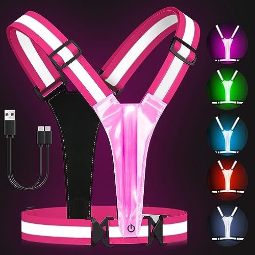 Zacro LED Laufweste Reflektorweste Warnweste Wiederaufladbare Lauflampe, Reflektorweste Leuchtweste Reflektierende Weste Einstellbare Aufladbar USB Lauflicht für Joggen Wandern oder Radfahren Zacro LED Laufweste Reflektorweste Warnweste Wiederaufladbare Lauflampe, Reflektorweste Leuchtweste Reflektierende Weste Einstellbare Aufladbar USB Lauflicht für Joggen Wandern oder Radfahren von Zacro