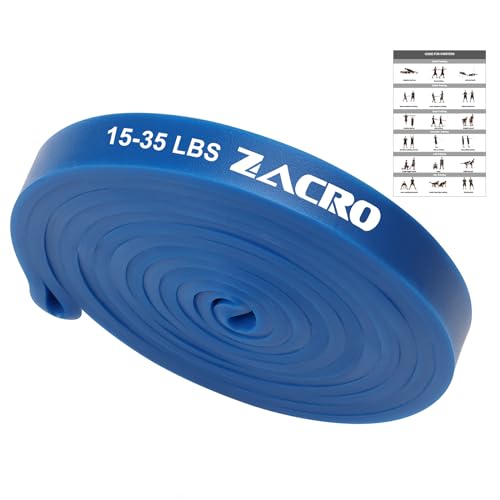 Zacro Resistance Bands, Fitnessbänder Widerstandsbänder, Widerstandsband Set mit Türanker, Fitnessbänder für Yoga, Pilates, Training, Klimmzughilfe, Krafttraining für Männer und Frauen,15-35lbs von Zacro