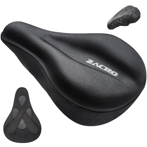 Zacro Sattelbezug Gel Fahrrad, Fahrradsattel Überzug Gelüberzug Fahrradsitzkissen für Damen Herren, Sattelbezüge, Fahrradsattelbezug, 28x18cm Zacro Sattelbezug Gel Fahrrad, Fahrradsattel Überzug Gelüberzug Fahrradsitzkissen für Damen Herren, Sattelbezüge, Fahrradsattelbezug, 28x18cm von Zacro