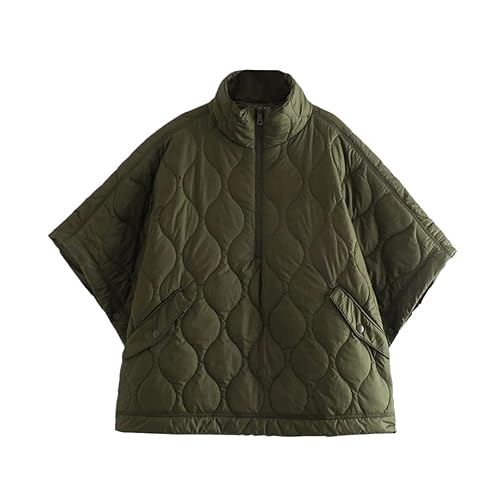 Damen Cape Herbst Winter Oversize Steppjacke Stehkragen Mantel Halbarm Pullover Jacke GN l Damen Cape Herbst Winter Oversize Steppjacke Stehkragen Mantel Halbarm Pullover Jacke GN l von Zadaos
