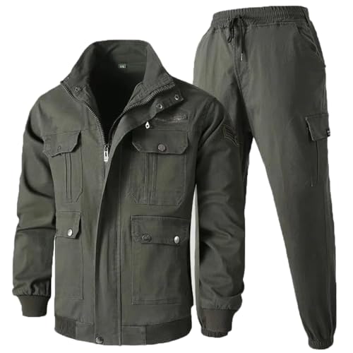 Herren-Outdoor-Anzug, taktische Jacke und Cargohose, Frühling, Herbst, verschleißfest, mehrere Taschen, Militär-Set von Zadaos