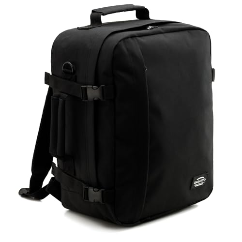 Zagatto Reiserucksack 40x30x20 38L für WIZZAIR und Ryanair leichtes Handgepäck Rücken Rucksack Herren Business Mode Solide Universal Wasserdicht Gepäck Städtrucksack, schwarz, XL ZG888 von Zagatto