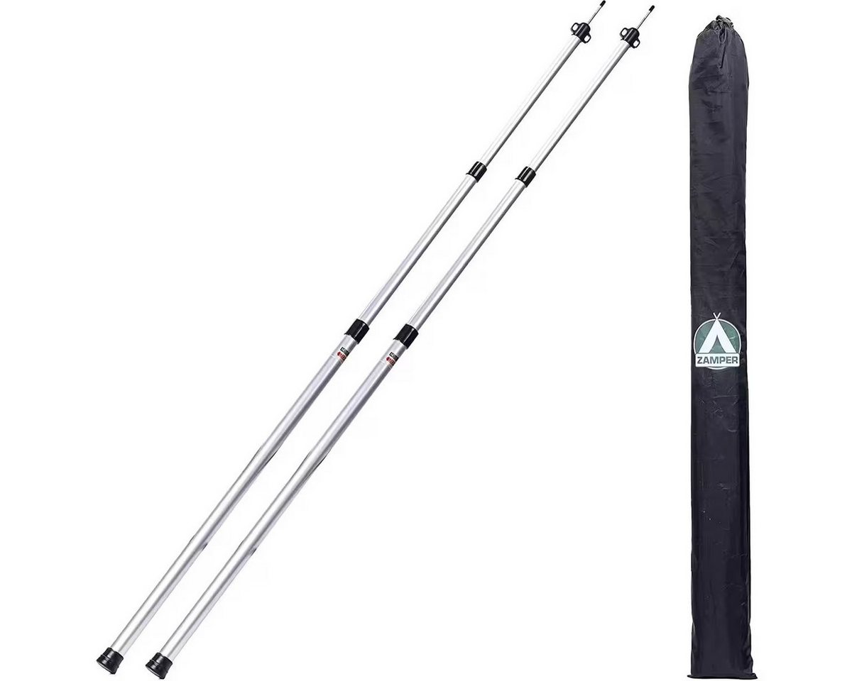 Zamper Zeltstange Multifunktionale Alu Aufstell-Stangen 90-230cm Zeltstangen für Camping von Zamper