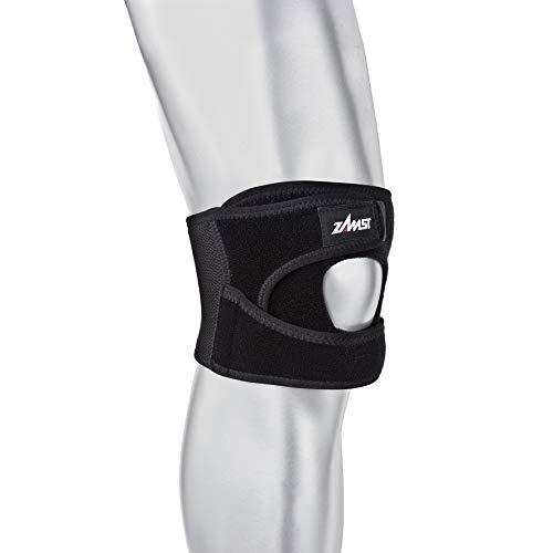 Zamst JK-1 Kniebandage/Kniestütze mit Patellaöffnung, zur moderaten Stabilisierung der Patellasehne schwarz schwarz M von Zamst