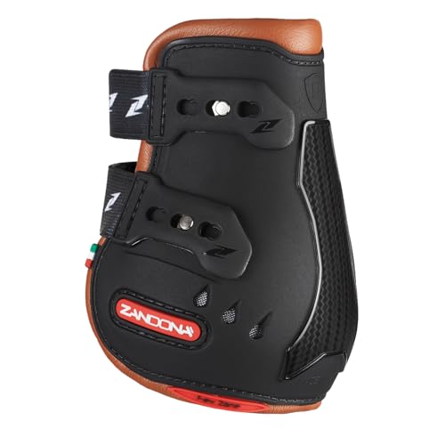 Zandonà Carbon Air Classic Evo Active-Fit Fetlock, Protektoren für Pferde, kein Geschlecht, E2158Bkl+Bn, schwarz/braun, L+ von Zandonà