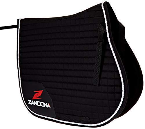 Zandonà MCL Jumping Saddle-Pad, Schutzausrüstung für Pferde, kein Geschlecht, E9080Bkflbk, Schwarz, Full von Zandonà