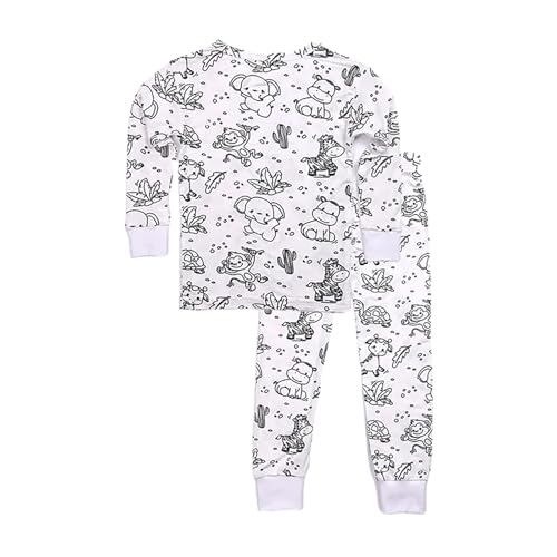 Schlafanzug Zum Anmalen Kinder DIY Handbemaltes Doodle Pyjama-Sets Pyjamas Für Kinder Schlafanzug Set Kinder Kinder Schlafanzug Hauskleidung-Sets Bequeme Weiche Lange Ärmel Top + Hose Homewear Set von Zannycn