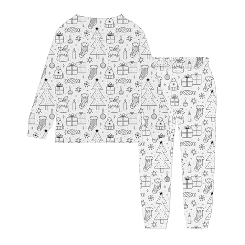 Zannycn Pyjamas Zum Ausmalen Für Kinder Cartoon Druck Kinder-DIY Homewear Set Bequem Pyjama Zum Ausmalen Loungewear Set Schlafanzug Hauskleidung-Sets Pyjama-Sets Zum Ausmalen Für Jungen & Mädchen von Zannycn