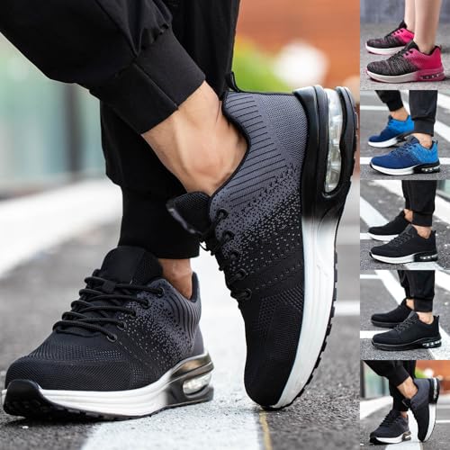 Zannycn Sicherheitsschuhe Herren, Arbeitsschuhe Herren Damen Leicht rutschfest Sicherheitsschuhe Mit Stahlkappe Stahlkappenschuhe Atmungsaktiv Turnschuhe Sneaker Unisex Sportlich Schutzschuhe von Zannycn