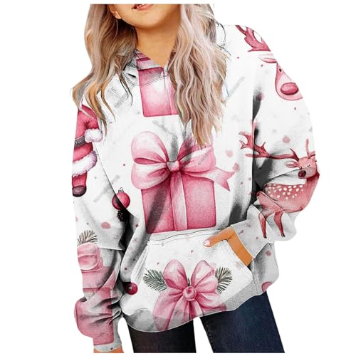 Zannycn Weihnachten Hoodie Mädchen Ugly Christmas Pullover Weihnachtsmotiven Druck Kapuzenpullover Mit Kapuze Weihnachtspullover Festlich Weihnachtsshirt Lustig Weihnachtspulli Casual Oberteile von Zannycn