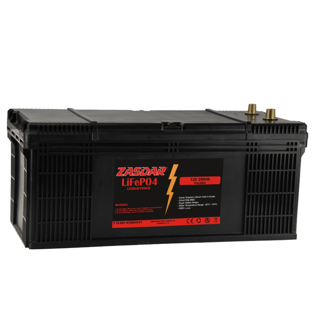 Zasdar Lifepo4 Battery 200ah 12v Schwarz Zasdar Lifepo4 Battery 200ah 12v Schwarz von Zasdar