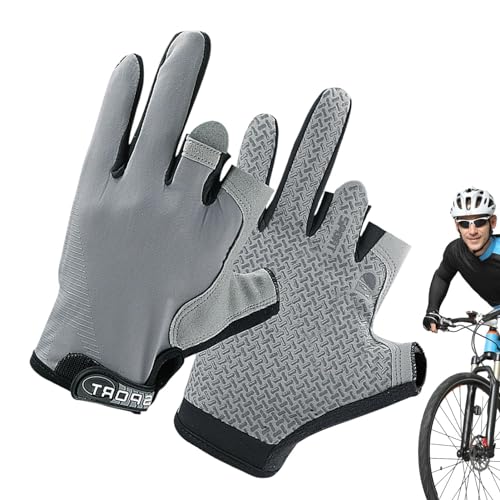 Dünne Fahrradhandschuhe – Angelhandschuhe, Eisseide, rutschfest, Workout-Handschuhe, Touchscreen-UV-Schutz, Handschuhe für Radfahren und Reiten, Unisex, Segeln, Ruderausrüstung von Zceplem