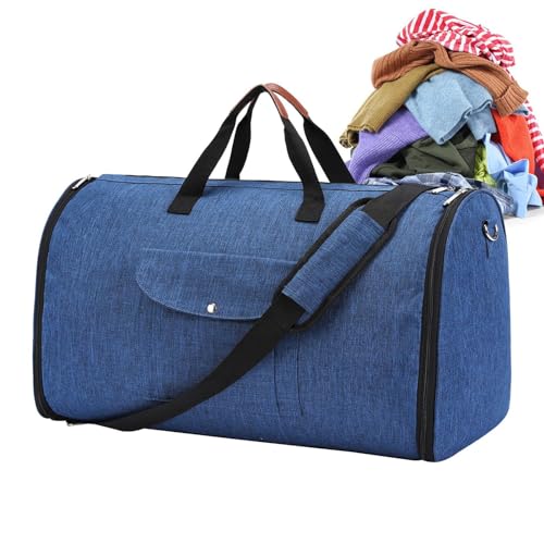 Zceplem Kleidersack Duffle,Kleidersack für die Reise - 2-in-1-Reisetasche,Konvertierbare Reisetasche zum Handgepäck für Herren – -Koffer, Anzug, Geschäftsreisetasche von Zceplem