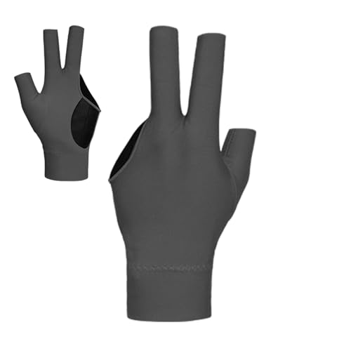 Zceplem Professionelle Poolhandschuhe Billard,Billardtischhandschuhe,Pool-DREI-Finger-Handschuhe | Professionelle Billardhandschuhe, atmungsaktiv, elastisch, rutschfest, absorbieren Schweiß, von Zceplem